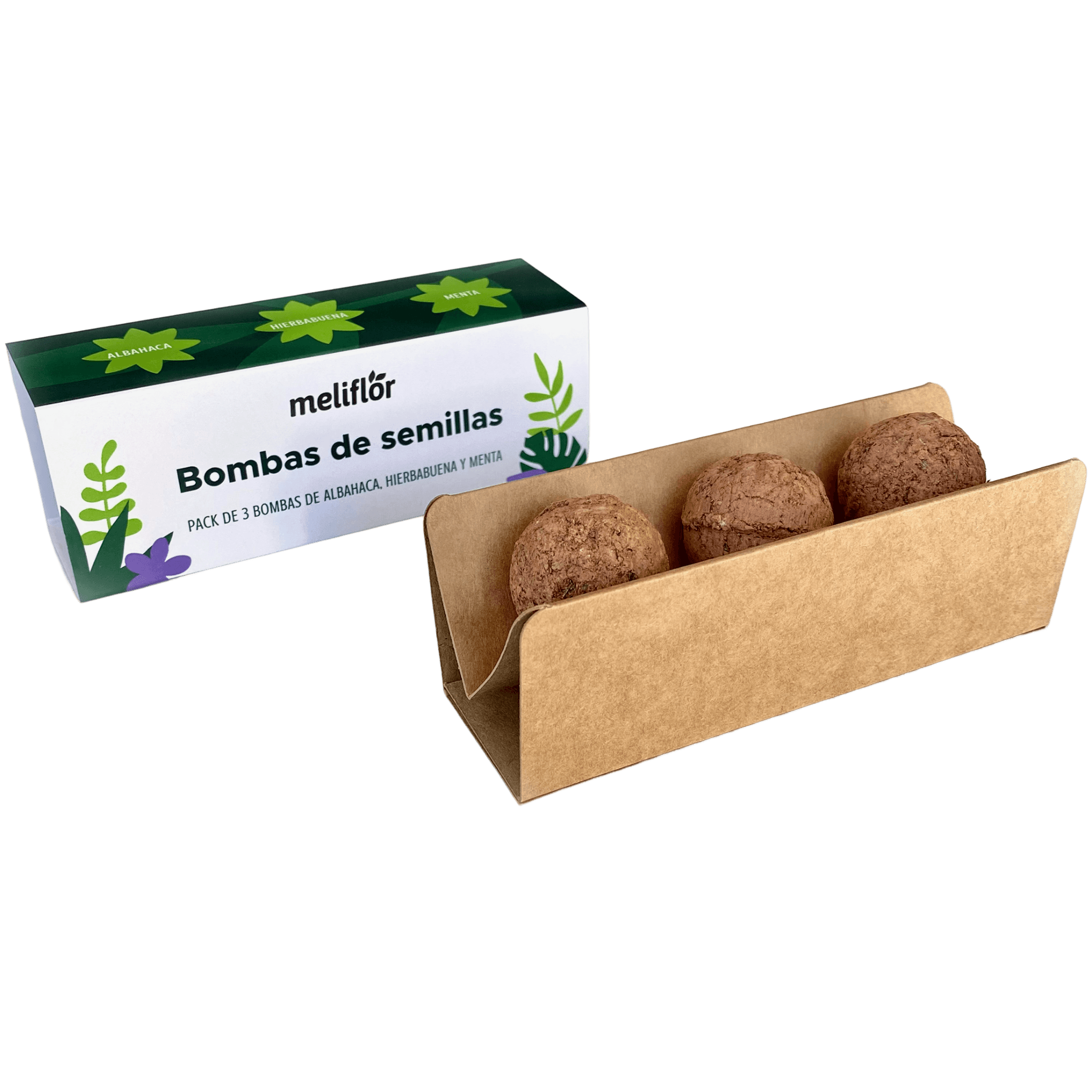 Meliflor Seed Bombs (Basilic, Menthe verte et Menthe)