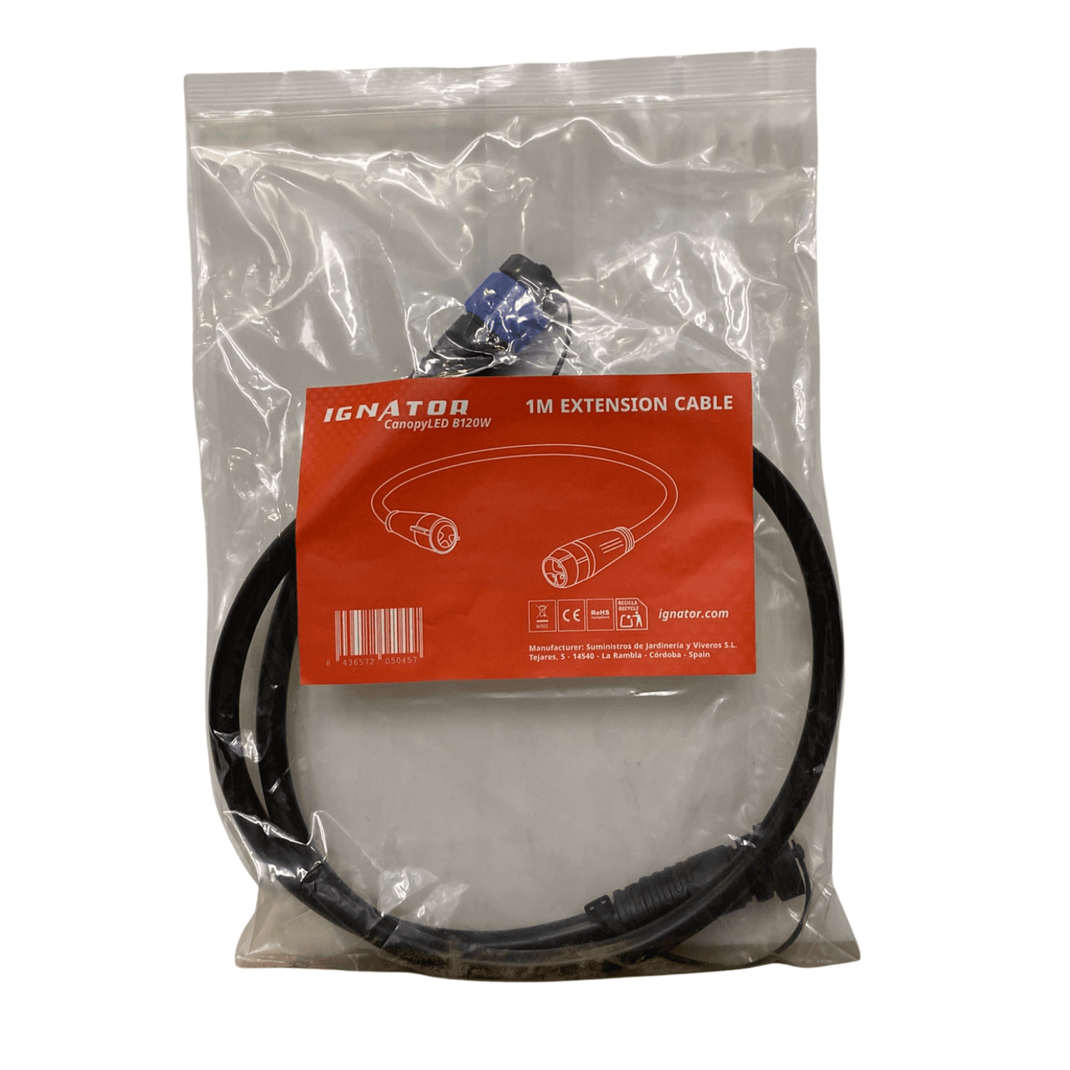 Ignator CanopyLED B120W Câble d’extension de 1 mètre entre appareils Ignator CanopyLED B120W Câble d’extension de 1 mètre entre appareils